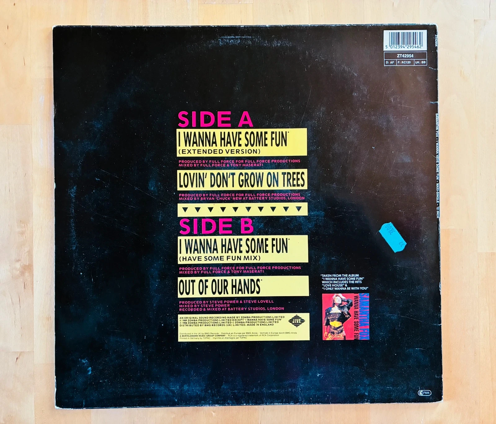 Maxi vinyl 45T Samantha Fox I wanna have some fun. – photo 2